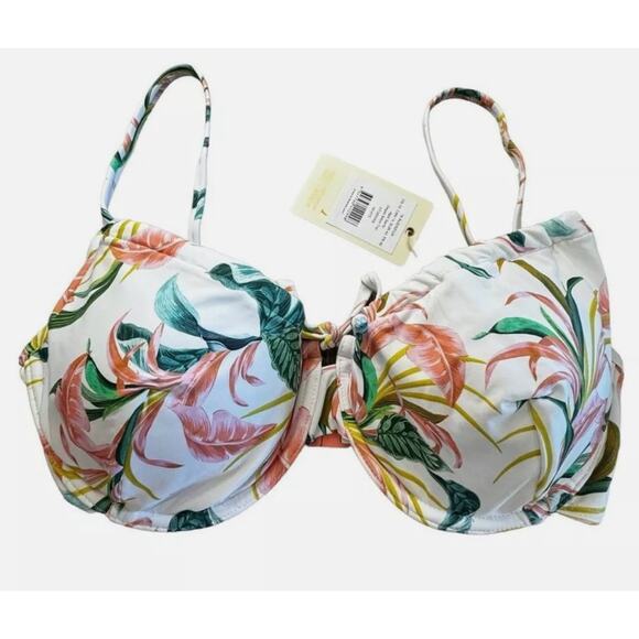 Artesands April Spritz White Degas Bikini Top PLUS US 20+ Cup D/DD MSRP $95 NEW - Picture 2 of 11